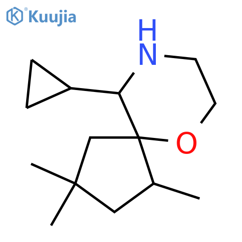 10-cyclopropyl-1,3,3-trimethyl-6-oxa-9-azaspiro4.5decane structure