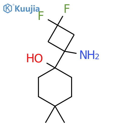 1-(1-amino-3,3-difluorocyclobutyl)-4,4-dimethylcyclohexan-1-ol structure