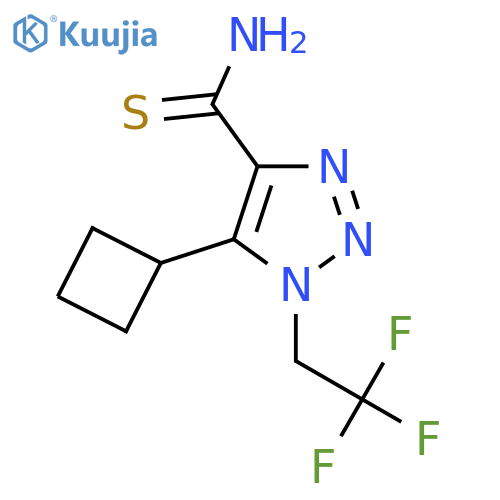 5-cyclobutyl-1-(2,2,2-trifluoroethyl)-1H-1,2,3-triazole-4-carbothioamide structure