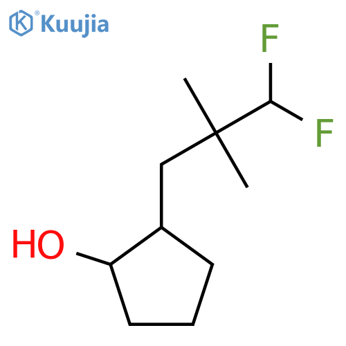 2-(3,3-difluoro-2,2-dimethylpropyl)cyclopentan-1-ol structure