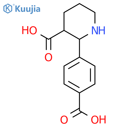 2-(4-Carboxyphenyl)piperidine-3-carboxylic acid structure