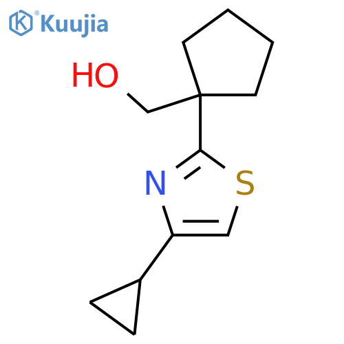1-(4-cyclopropyl-1,3-thiazol-2-yl)cyclopentylmethanol structure