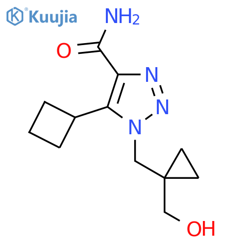 5-cyclobutyl-1-{1-(hydroxymethyl)cyclopropylmethyl}-1H-1,2,3-triazole-4-carboxamide structure