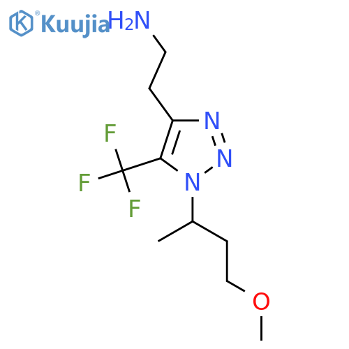 2-1-(4-methoxybutan-2-yl)-5-(trifluoromethyl)-1H-1,2,3-triazol-4-ylethan-1-amine structure
