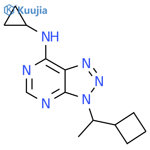 3-(1-cyclobutylethyl)-N-cyclopropyl-3H-1,2,3triazolo4,5-dpyrimidin-7-amine structure