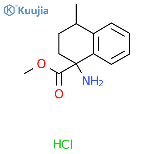 methyl 1-amino-4-methyl-1,2,3,4-tetrahydronaphthalene-1-carboxylate hydrochloride structure