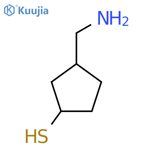 3-(aminomethyl)cyclopentane-1-thiol structure