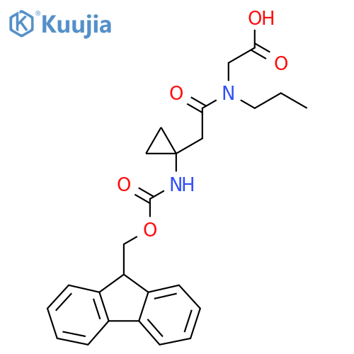 2-{2-1-({(9H-fluoren-9-yl)methoxycarbonyl}amino)cyclopropyl-N-propylacetamido}acetic acid structure