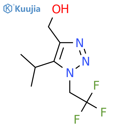 5-(propan-2-yl)-1-(2,2,2-trifluoroethyl)-1H-1,2,3-triazol-4-ylmethanol structure