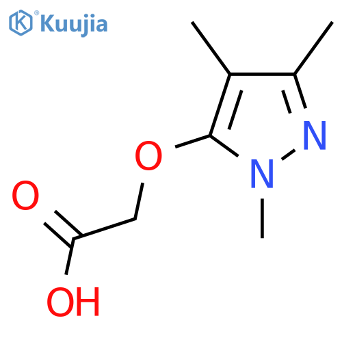 2-(trimethyl-1H-pyrazol-5-yl)oxyacetic acid structure