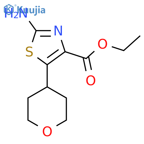 ethyl 2-amino-5-(oxan-4-yl)-1,3-thiazole-4-carboxylate structure