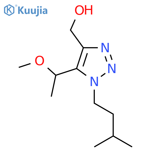 5-(1-methoxyethyl)-1-(3-methylbutyl)-1H-1,2,3-triazol-4-ylmethanol structure