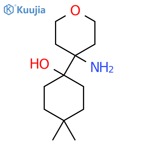 1-(4-aminooxan-4-yl)-4,4-dimethylcyclohexan-1-ol structure