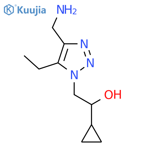 2-4-(aminomethyl)-5-ethyl-1H-1,2,3-triazol-1-yl-1-cyclopropylethan-1-ol structure