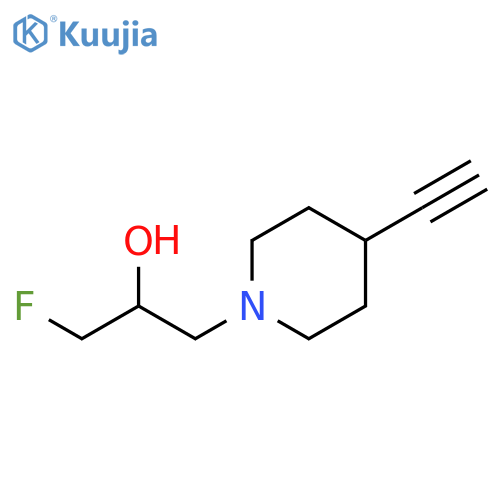 1-(4-ethynylpiperidin-1-yl)-3-fluoropropan-2-ol structure