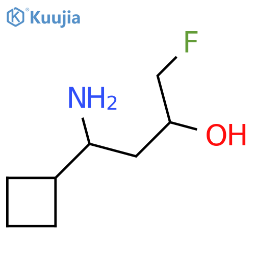 4-amino-4-cyclobutyl-1-fluorobutan-2-ol structure