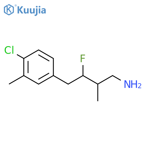4-(4-chloro-3-methylphenyl)-3-fluoro-2-methylbutan-1-amine structure