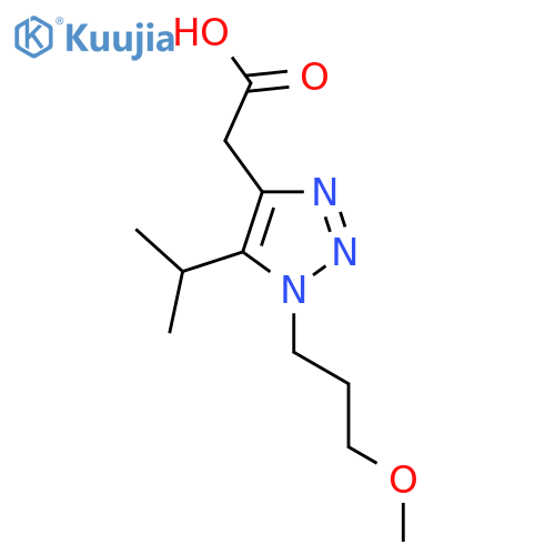 2-1-(3-methoxypropyl)-5-(propan-2-yl)-1H-1,2,3-triazol-4-ylacetic acid structure