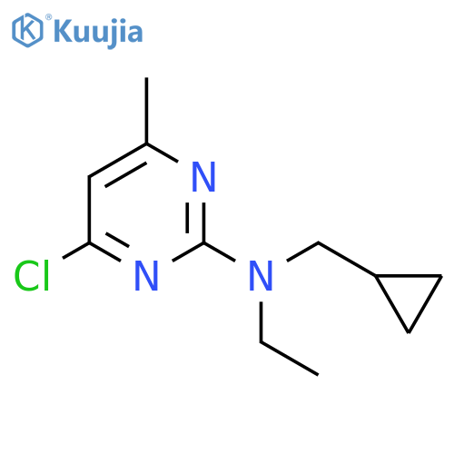 4-chloro-N-(cyclopropylmethyl)-N-ethyl-6-methylpyrimidin-2-amine structure