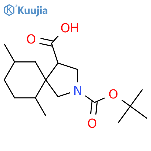 2-(tert-butoxy)carbonyl-6,9-dimethyl-2-azaspiro4.5decane-4-carboxylic acid structure