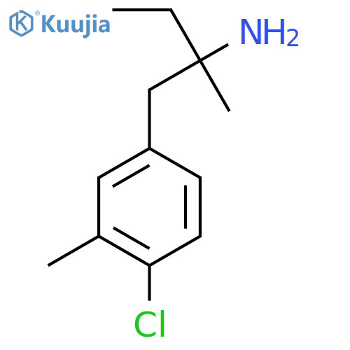 1-(4-chloro-3-methylphenyl)-2-methylbutan-2-amine structure