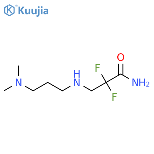 3-{3-(dimethylamino)propylamino}-2,2-difluoropropanamide structure