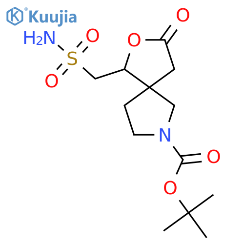 tert-butyl 3-oxo-1-(sulfamoylmethyl)-2-oxa-7-azaspiro4.4nonane-7-carboxylate structure