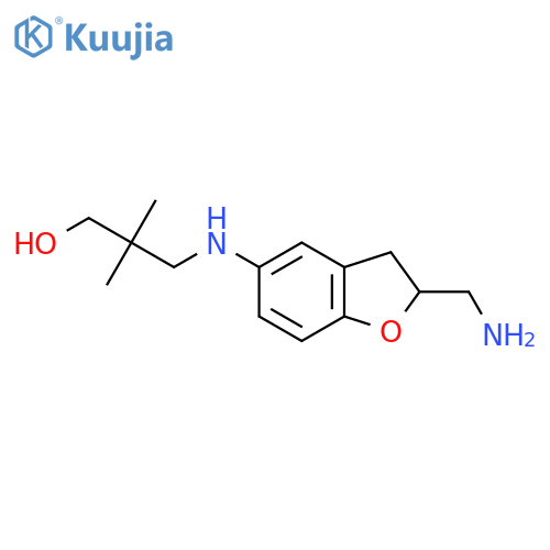 3-{2-(aminomethyl)-2,3-dihydro-1-benzofuran-5-ylamino}-2,2-dimethylpropan-1-ol structure