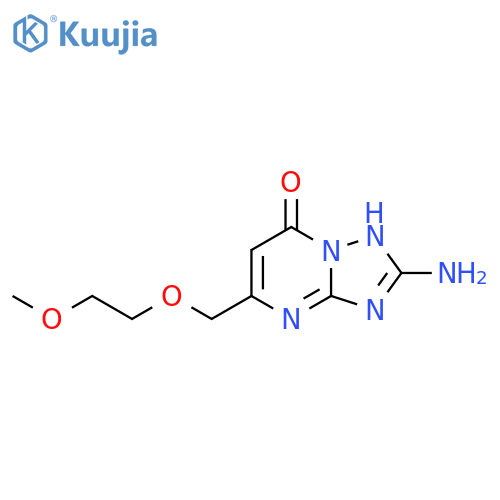 2-amino-5-(2-methoxyethoxy)methyl-3H,7H-1,2,4triazolo1,5-apyrimidin-7-one structure