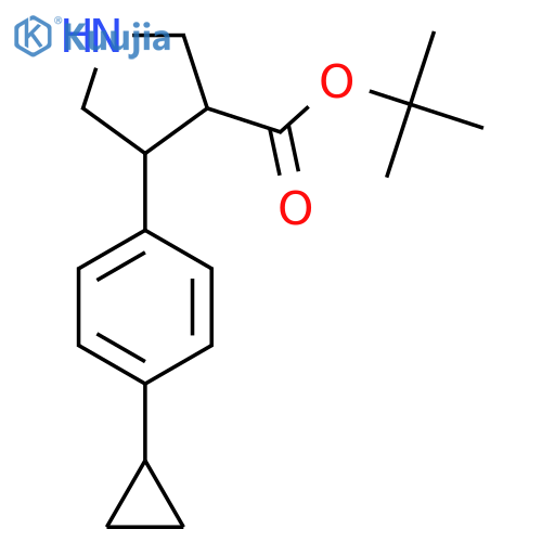 tert-butyl 4-(4-cyclopropylphenyl)pyrrolidine-3-carboxylate structure