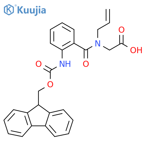 2-{1-2-({(9H-fluoren-9-yl)methoxycarbonyl}amino)phenyl-N-(prop-2-en-1-yl)formamido}acetic acid structure