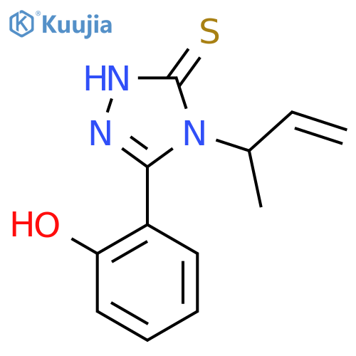 2-4-(but-3-en-2-yl)-5-sulfanyl-4H-1,2,4-triazol-3-ylphenol structure