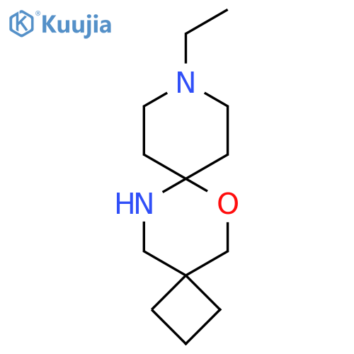10-ethyl-6-oxa-10,13-diazadispiro3.2.5^{7}.2^{4}tetradecane structure