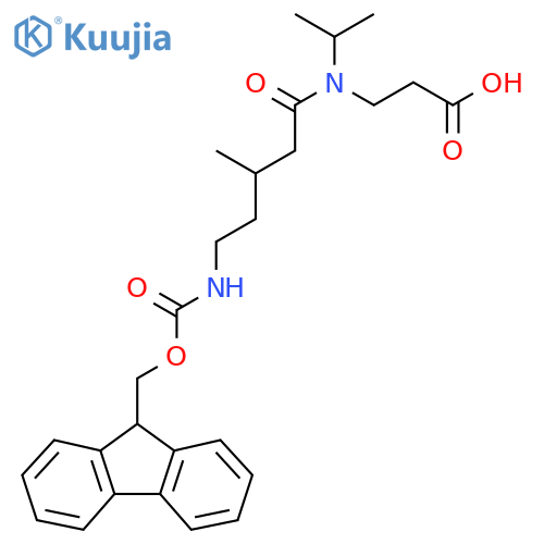 3-5-({(9H-fluoren-9-yl)methoxycarbonyl}amino)-3-methyl-N-(propan-2-yl)pentanamidopropanoic acid structure