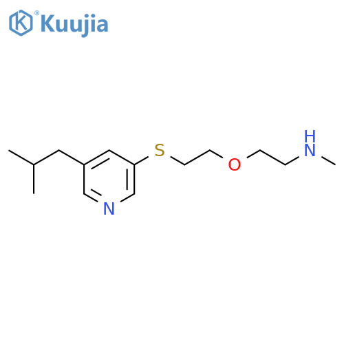 methyl2-(2-{5-(2-methylpropyl)pyridin-3-ylsulfanyl}ethoxy)ethylamine structure