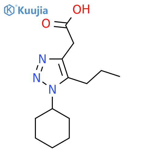 2-(1-cyclohexyl-5-propyl-1H-1,2,3-triazol-4-yl)acetic acid structure