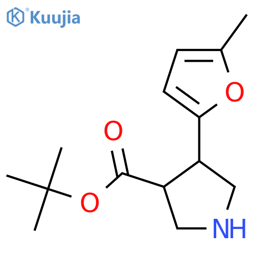 Tert-butyl 4-(5-methylfuran-2-yl)pyrrolidine-3-carboxylate structure