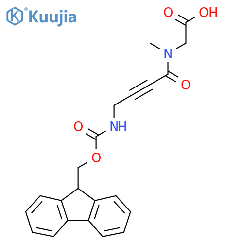 2-4-({(9H-fluoren-9-yl)methoxycarbonyl}amino)-N-methylbut-2-ynamidoacetic acid structure