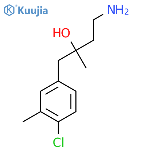4-amino-1-(4-chloro-3-methylphenyl)-2-methylbutan-2-ol structure