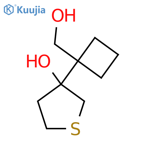 3-1-(hydroxymethyl)cyclobutylthiolan-3-ol structure