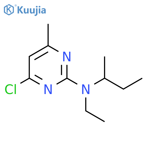 N-(butan-2-yl)-4-chloro-N-ethyl-6-methylpyrimidin-2-amine structure