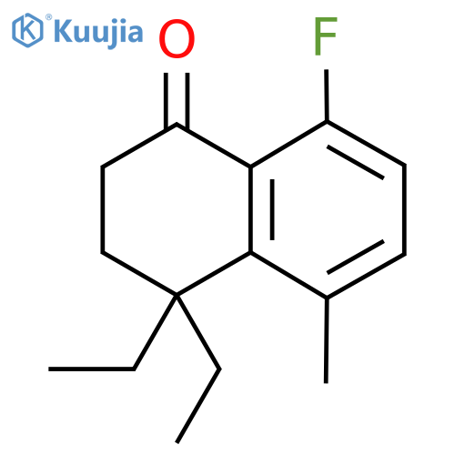 4,4-diethyl-8-fluoro-5-methyl-1,2,3,4-tetrahydronaphthalen-1-one structure