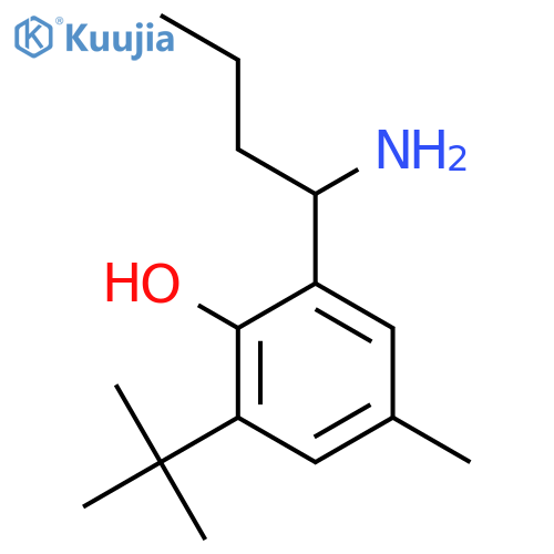 2-(1-Aminobutyl)-6-tert-butyl-4-methylphenol structure