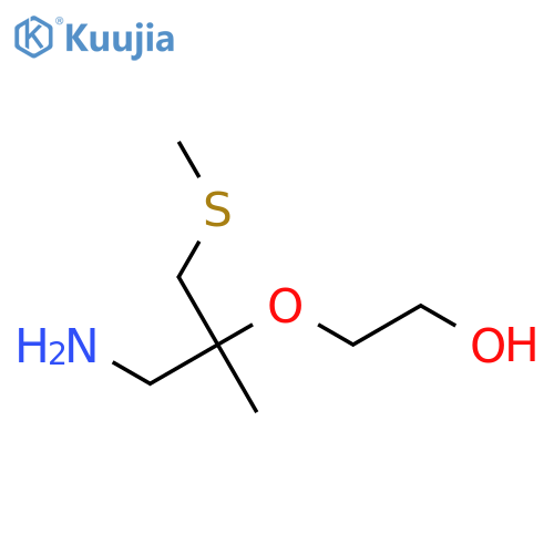 2-{1-amino-2-methyl-3-(methylsulfanyl)propan-2-yloxy}ethan-1-ol structure