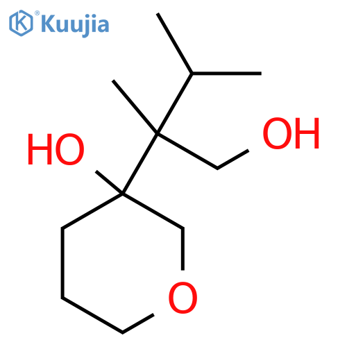 3-(1-hydroxy-2,3-dimethylbutan-2-yl)oxan-3-ol structure
