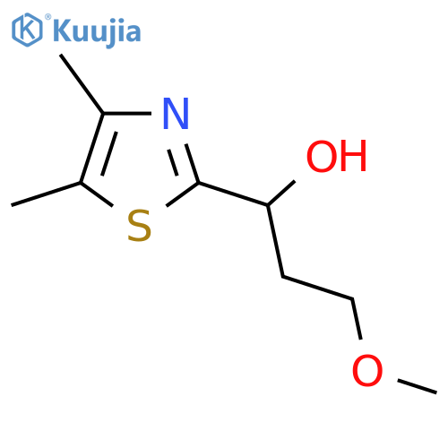 1-(dimethyl-1,3-thiazol-2-yl)-3-methoxypropan-1-ol structure
