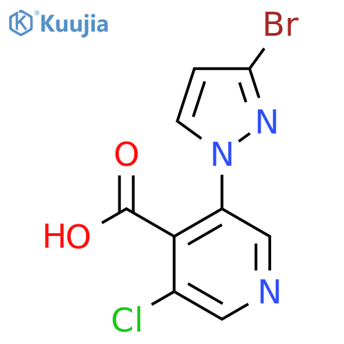 3-(3-bromo-1H-pyrazol-1-yl)-5-chloropyridine-4-carboxylic acid structure