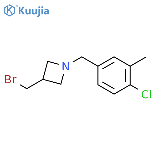 3-(bromomethyl)-1-(4-chloro-3-methylphenyl)methylazetidine structure