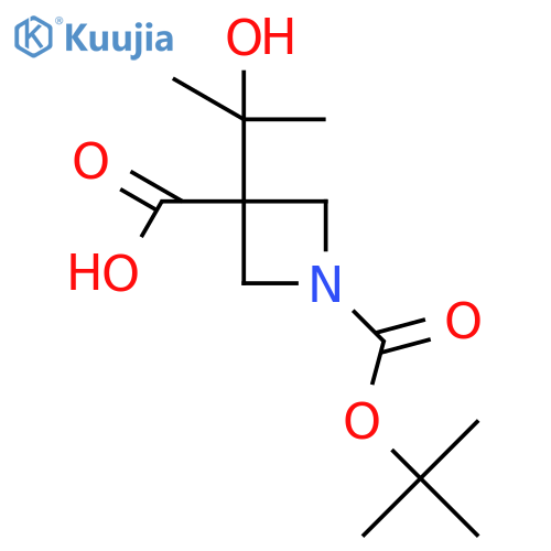 1-(tert-butoxy)carbonyl-3-(2-hydroxypropan-2-yl)azetidine-3-carboxylic acid structure