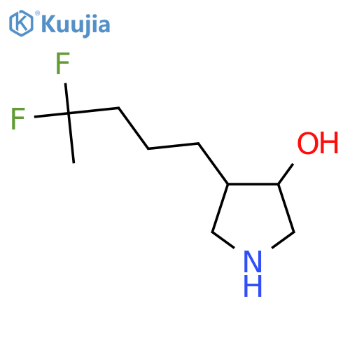 4-(4,4-difluoropentyl)pyrrolidin-3-ol structure